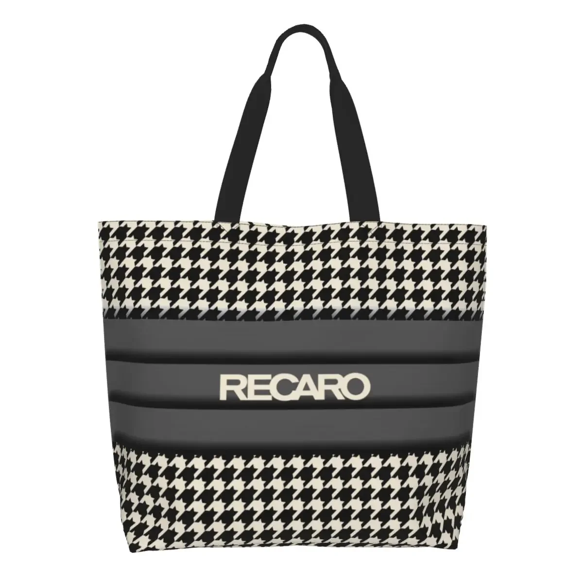 Recaros Logo Groceries Shopping Tote Bag Women Custom Canvas Shopper Shoulder Bags Big Capacity Handbag