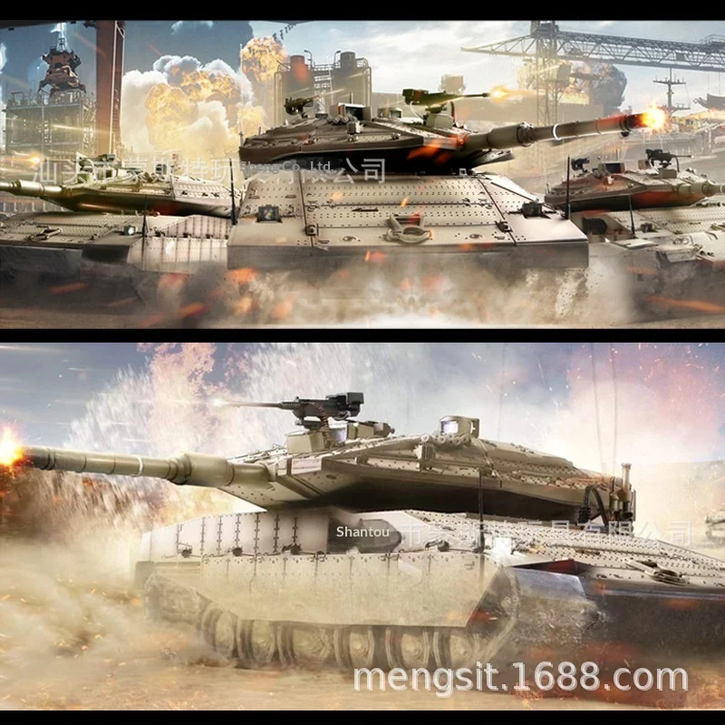 ヘンロン イスラエル メカバ MKIV 主力戦車 ラジコン 1/16 メタル履帯 オフロード 防弾 軍事模型