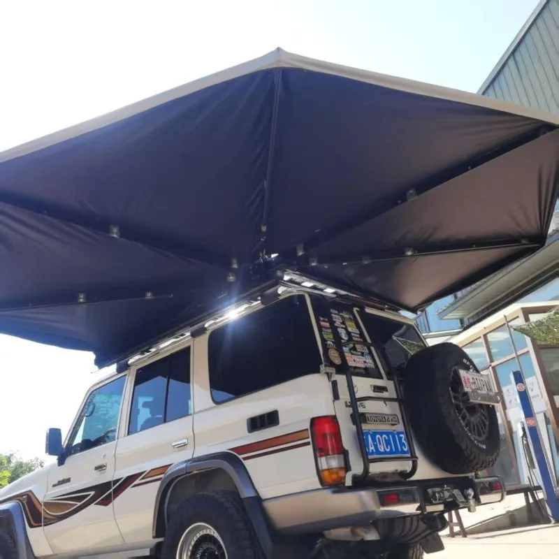 Car side canopy tent, hard shell 270 degrees rotation side canopy, free of construction and quick opening for easy use