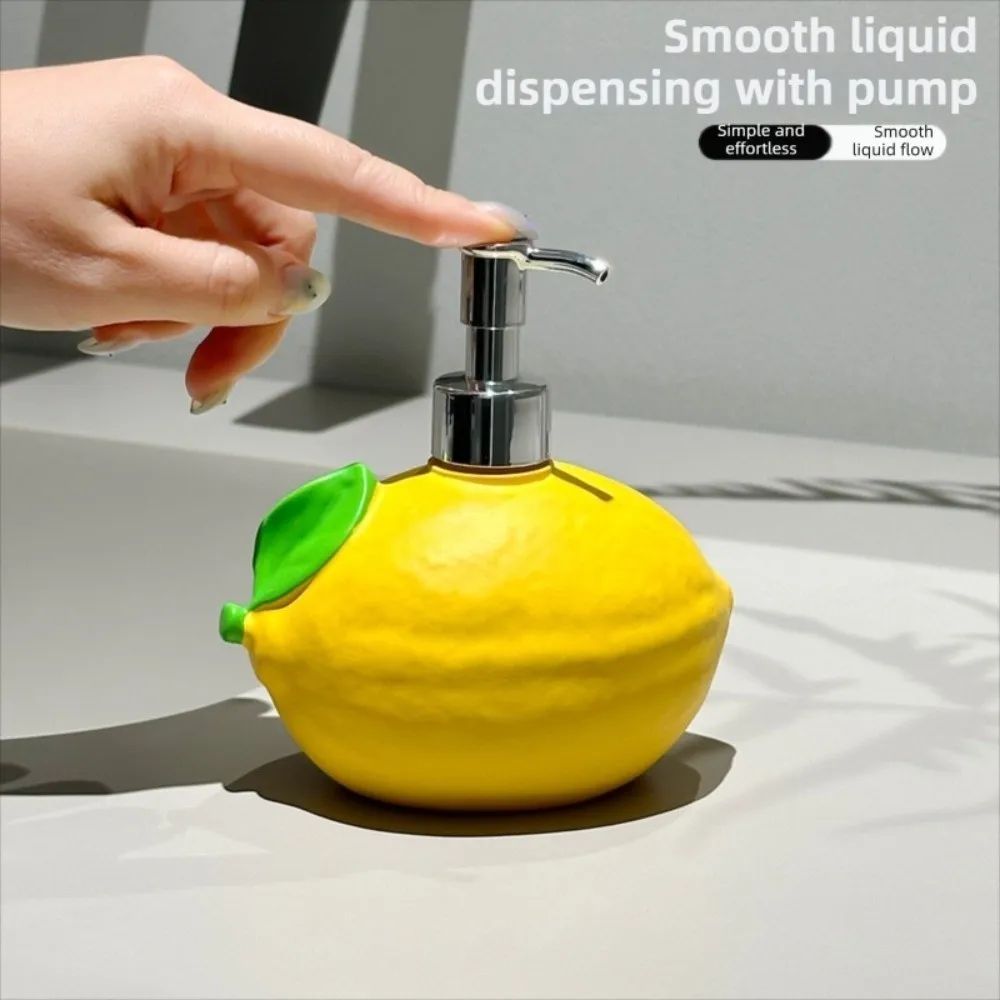 

Vinyl Lemon Soap Dispenser Press Bottle Yellow Hand Sanitizer Bottle Decorative Fruit Shampoo Soap Dispenser Home Decoration
