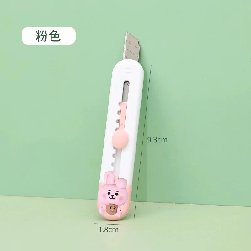 2023 New Kawaii Bt21ed Anime Baby Utility Knife Cute Cartoon Doll Box Cutter Utility Knife