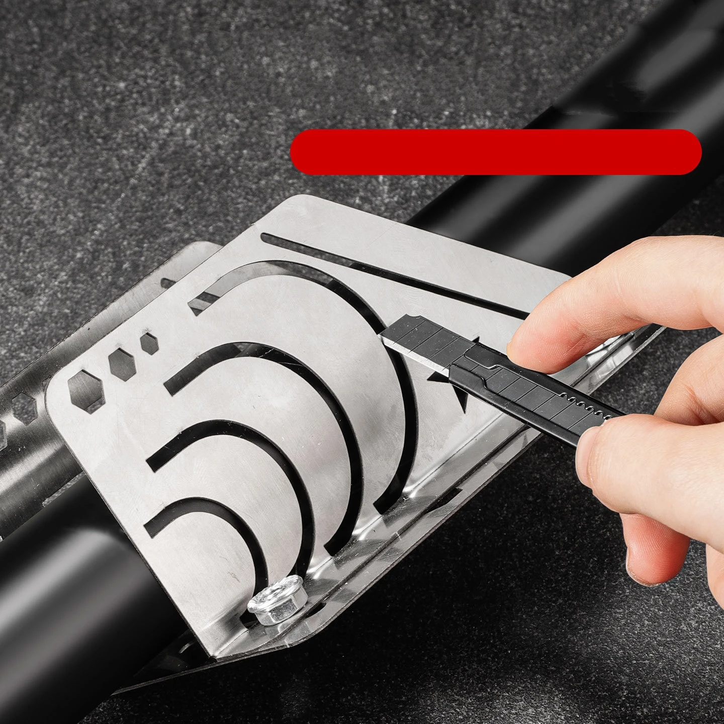 

Практичный инструмент для резки пенопласта, направляющая для резки из нержавеющей стали, фитинг для труб кондиционирования воздуха, аксессуар для установки