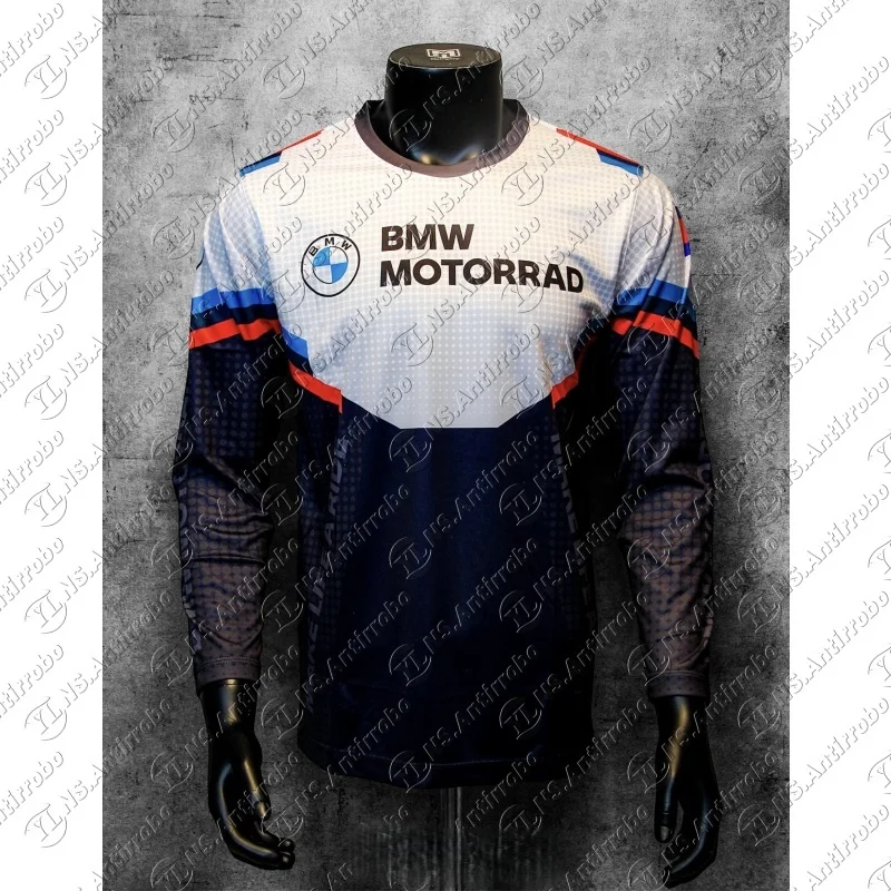 

2025 НОВАЯ летняя быстросохнущая цифровая 3D футболка BMW с длинными рукавами, рубашка для гонок по бездорожью, дышащая одежда для езды на мотоцикле