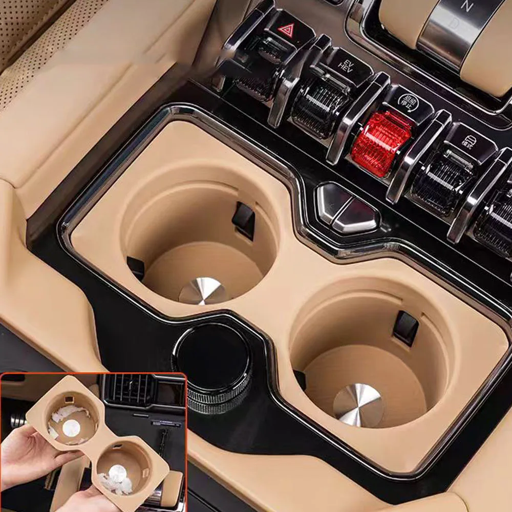 For BYD Formula Leopard 8 2024 2025 Central Control Water Cup Silicone Pad Cup Holder Storage Box Wireless Charging Anti Slip Pa