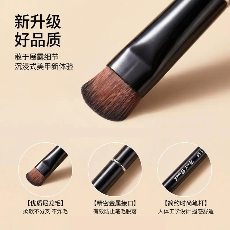 Acrylic UV Gel Nails Cleaning Manicures Tool Nails Salon 3 In 1 French Nail Brush Multifunction Brush Fine Nail Brush Head