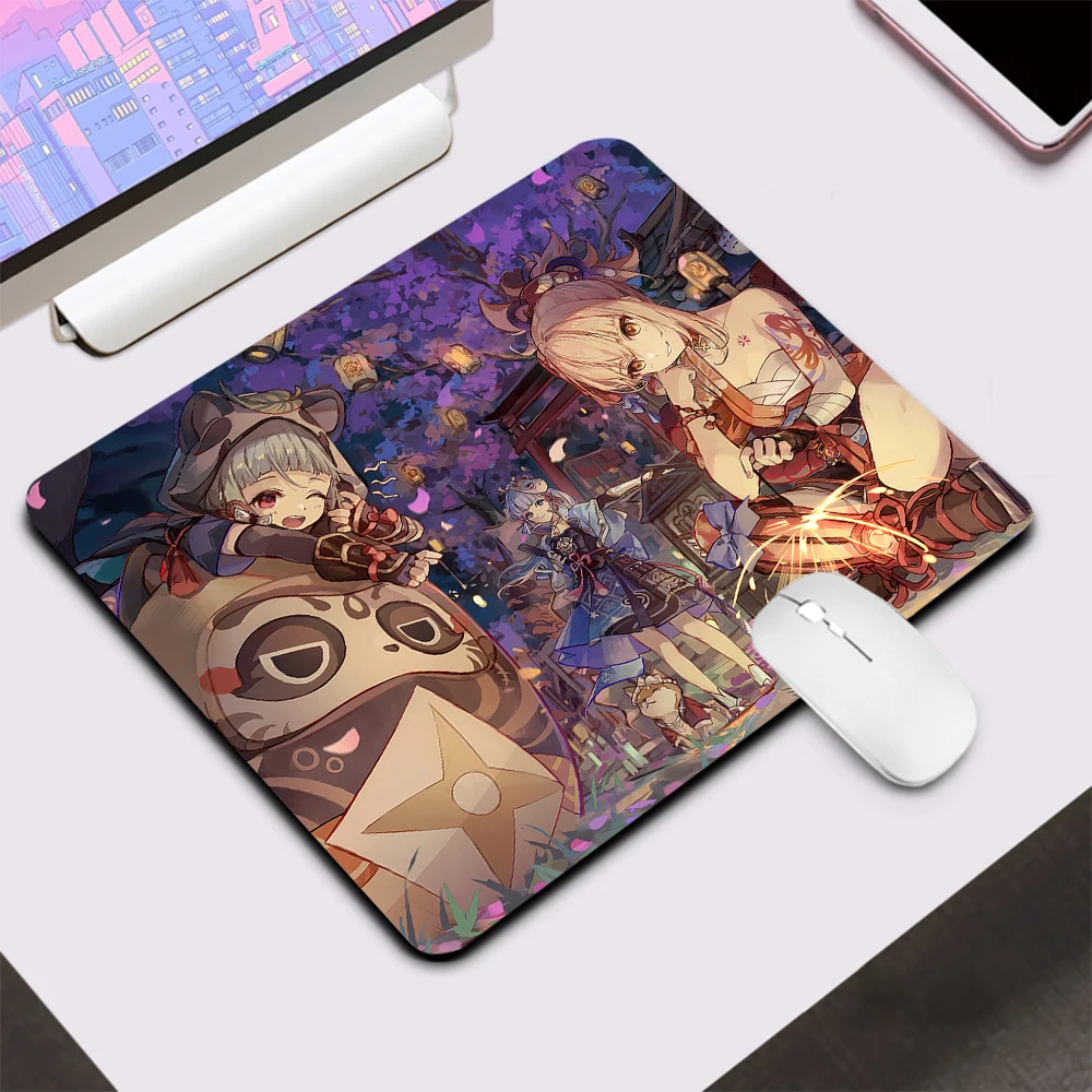 Genshin Impact Yoimiya Large Gaming Mouse Pad Computer Laptop Mousepad Keyboard Pad Desk Mat PC Gamer Mouse Mat Office Mausepad