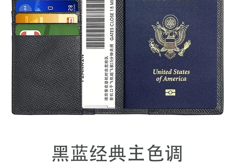 الراقية الأعمال Sel حامل بطاقة رجل الجلود الاصطناعية جواز سفر الائتمان حامل بطاقة محفظة صغيرة حقيبة سليم حافظة بطاقات محفظة Bla