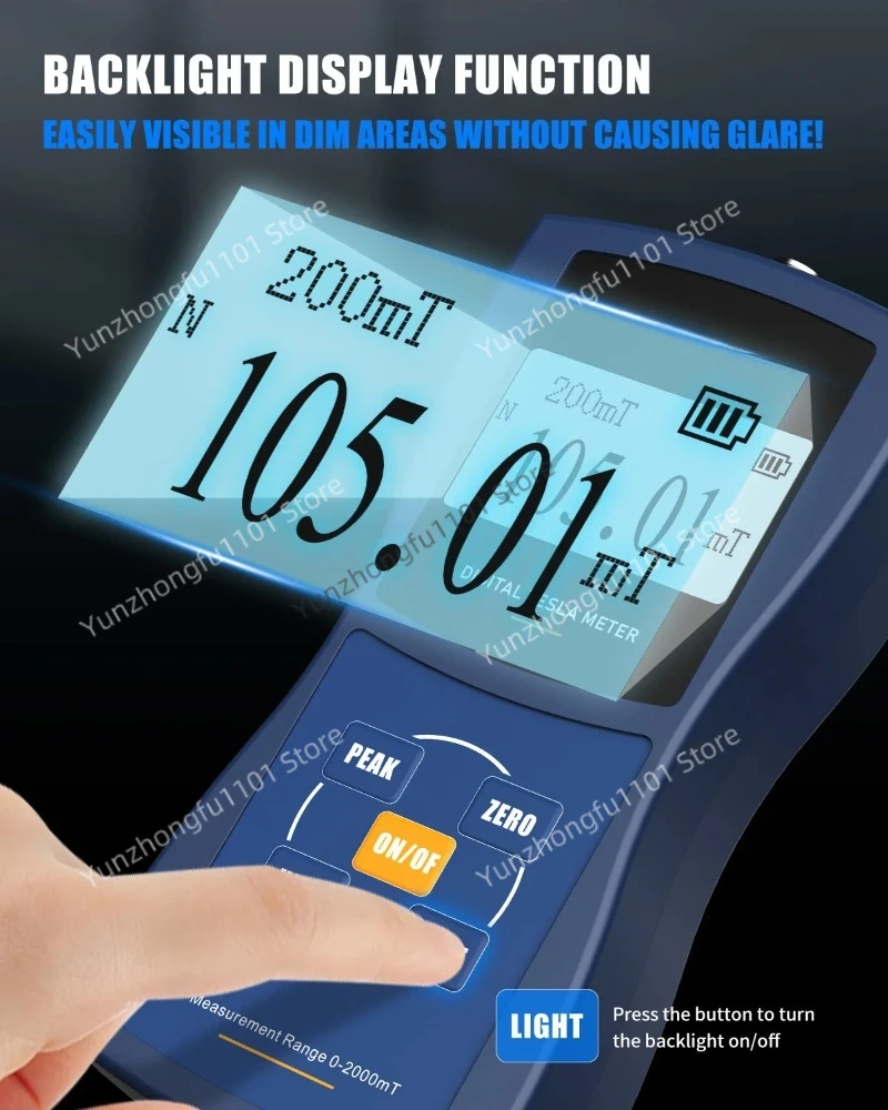 

Permanent Magnet Gauss Meter Magnetic Flux Meter Surface Magnetic Field Test 5% 2% 1% Accuracy