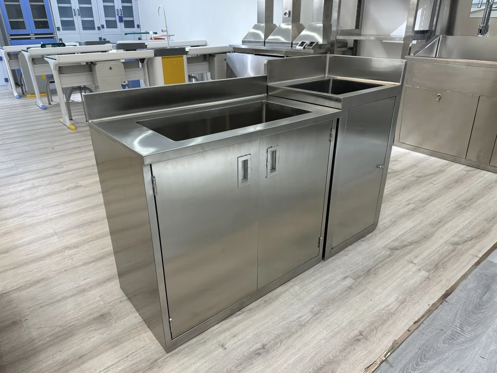 Dental Laboratory Furniture Lab Table Cabinet 304 SS Washing Sink Bench Stainless Steel Tables