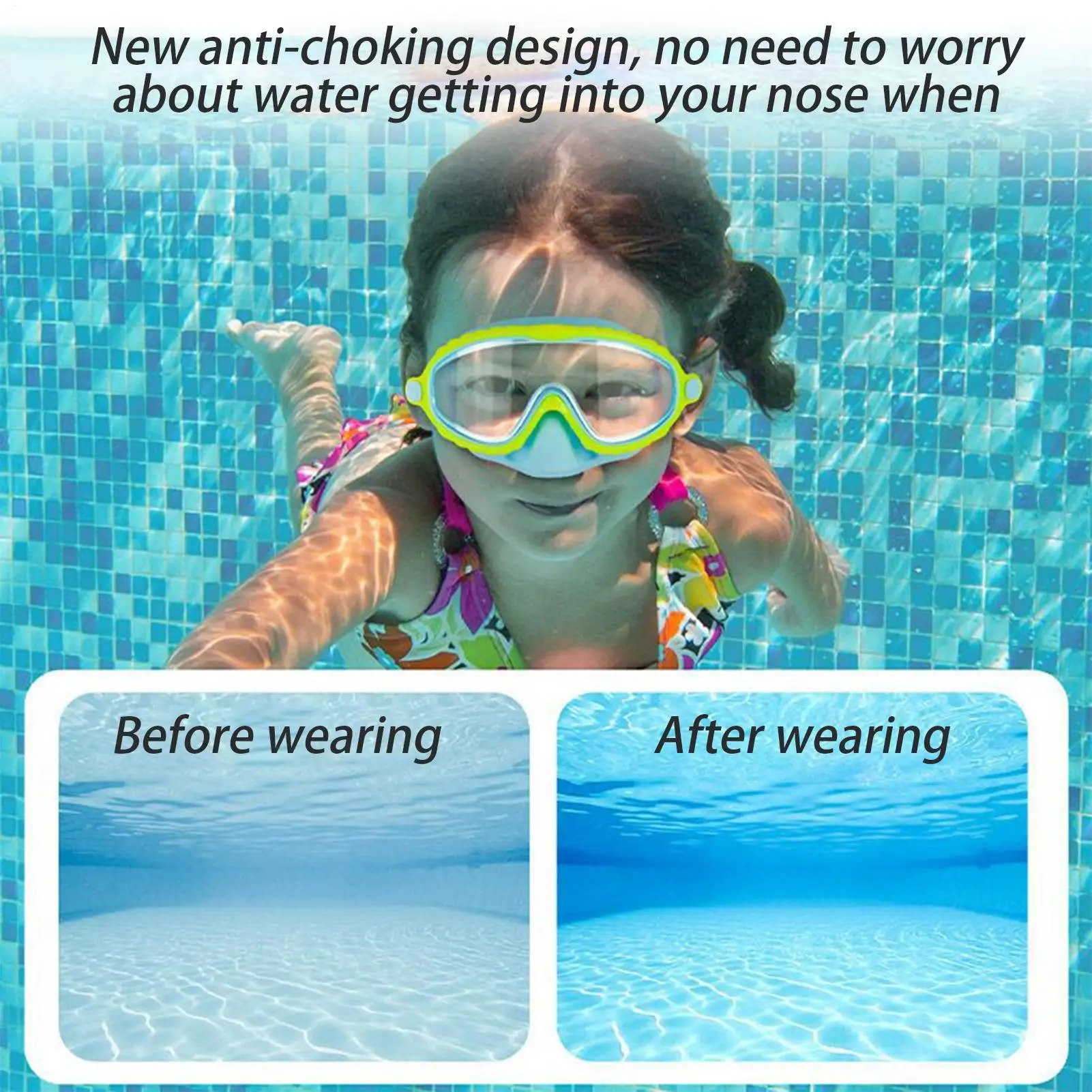 

Детские очки с крышкой для носа, очки для подводного плавания, противотуманные, не протечек, водостойкие, для дайвинга, бассейна, очки для подводного плавания, снаряжение