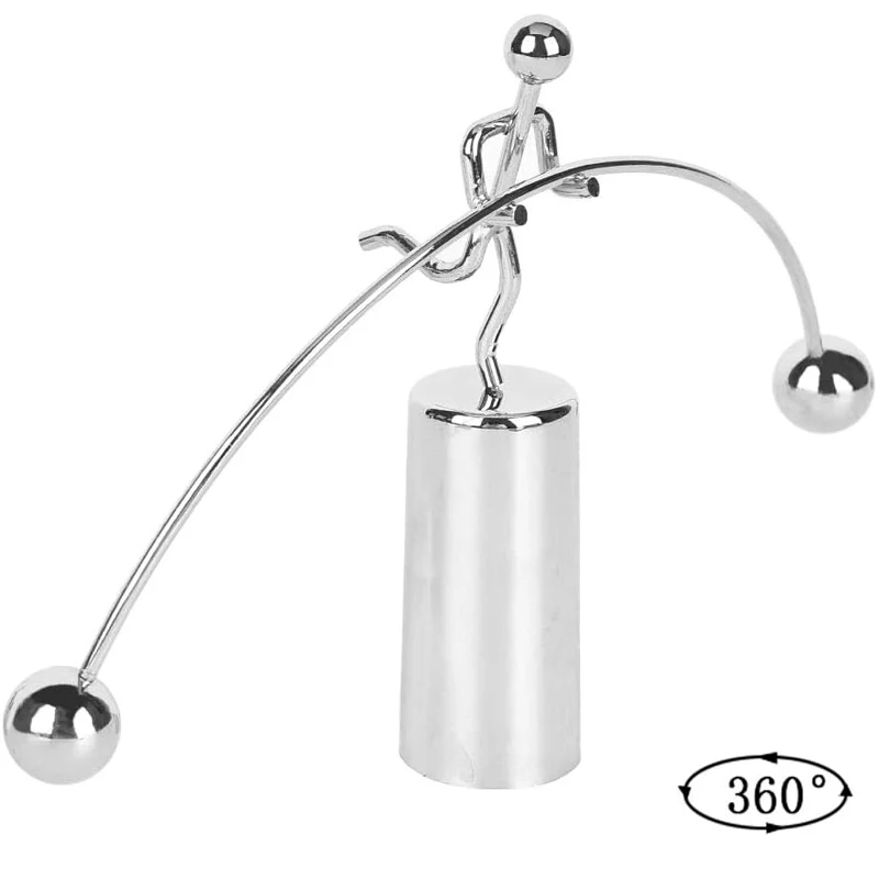 Kinetic Art Balance Toy Desktop Weightlifter Science Physics Fidget Toys Adults Anxiety Quiet Relieve Stress Home Office Fun