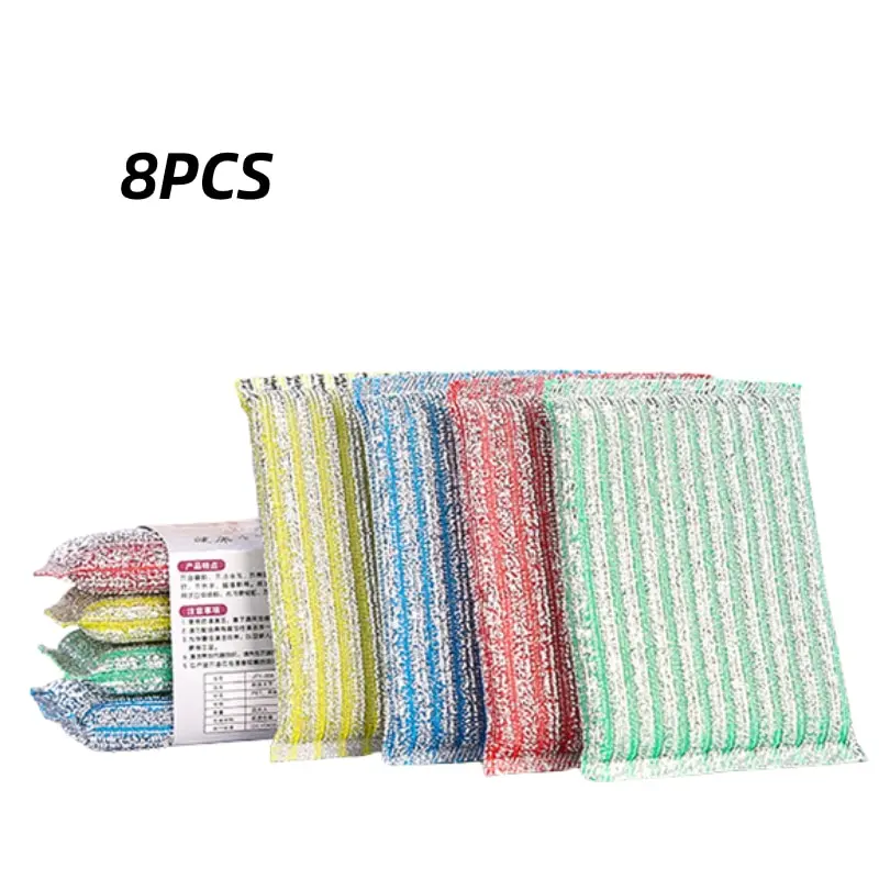Stainless Steel Wire Scouring Pad, Cleaning Cloth, Kitchen Degreaser, Brush for Bowls, Dishes, and Pots, Household Cleaning Too