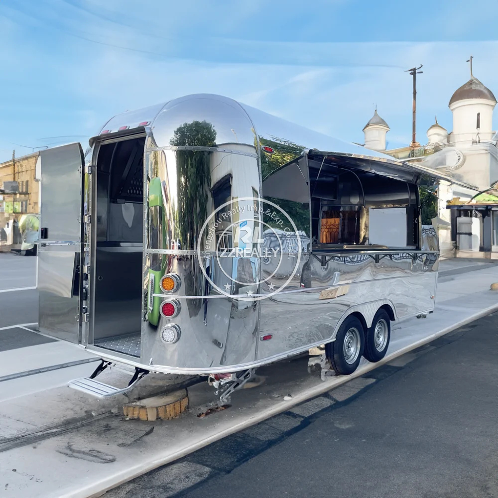 Caminhão de comida de rua sorvete quiosque de pizza concessão reboque de comida padrão dos eua restaurante totalmente equipado