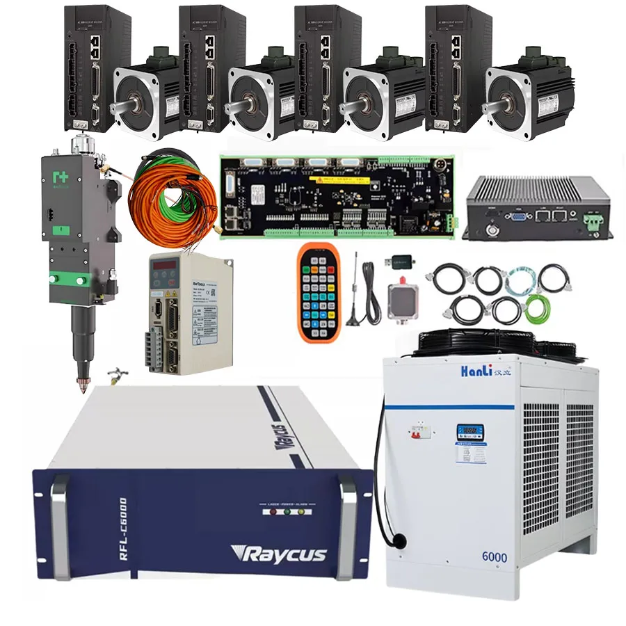 Raycus laser 6000W laser control system Raycus XC3000S BM06K 6000 watt laser cutting head Huichuan servo 1.3 kW 400 watt