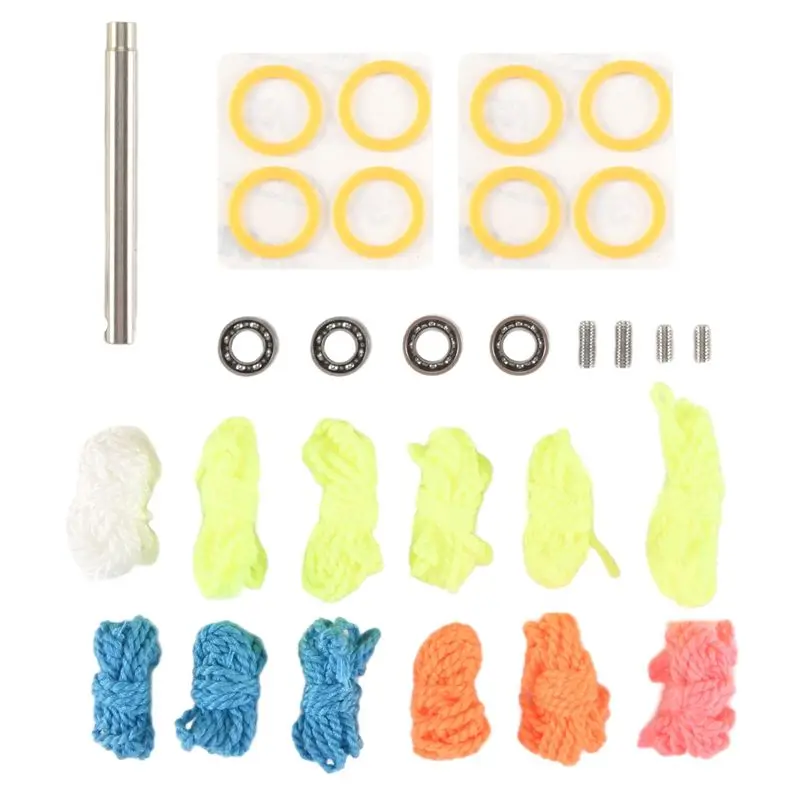 FBIL-Yoyo Bearing Kit,12 Yoyo Strings,8 Silicone Pads,2 10 Ball Unresponsive Bearing,2 Narrow C Responsive Bearing,4Yoyo Axle