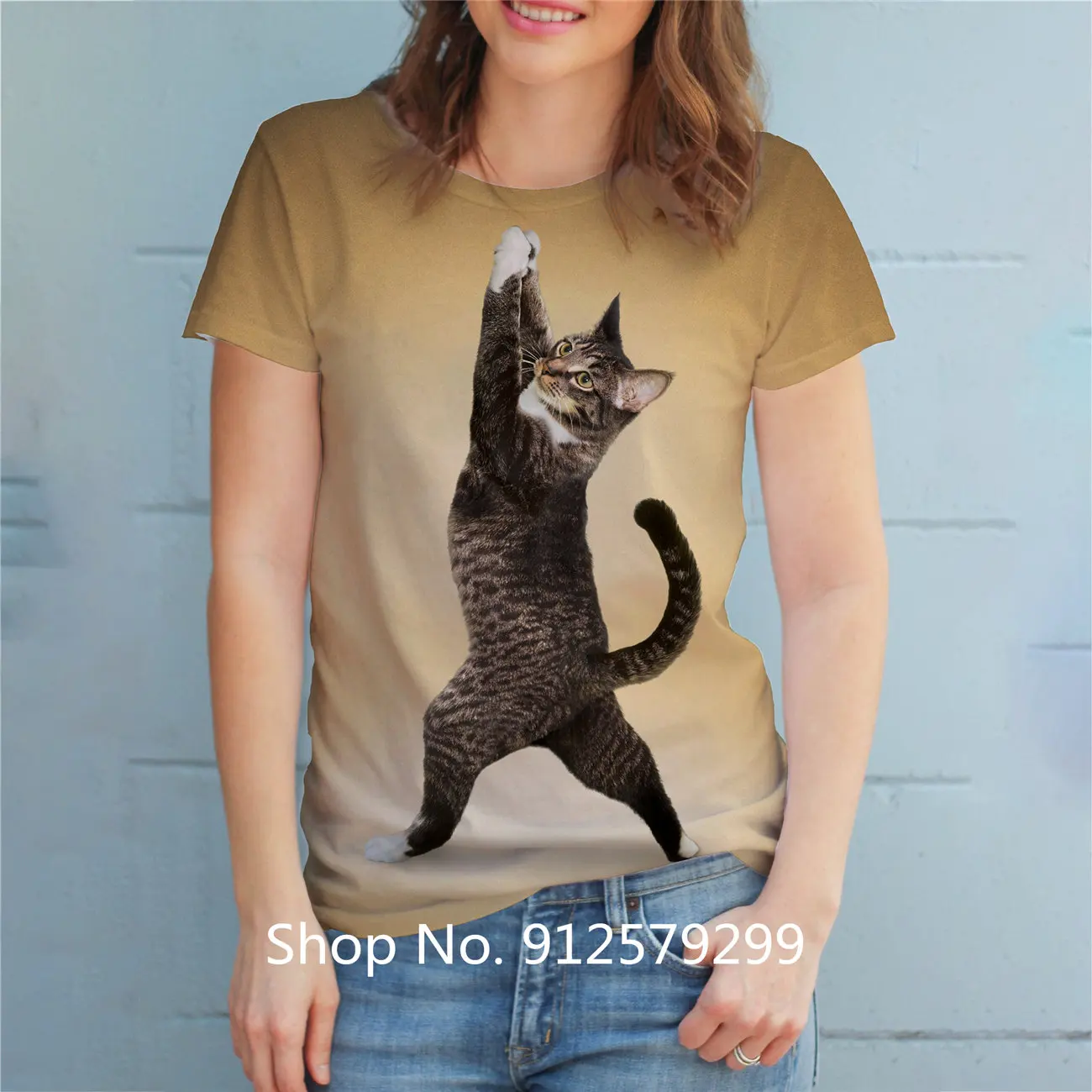 

Cute Cat Graphic Women T-shirts 2022 Summer Female Tops Harajuku Tees Girl Printed Streetwear Clothes