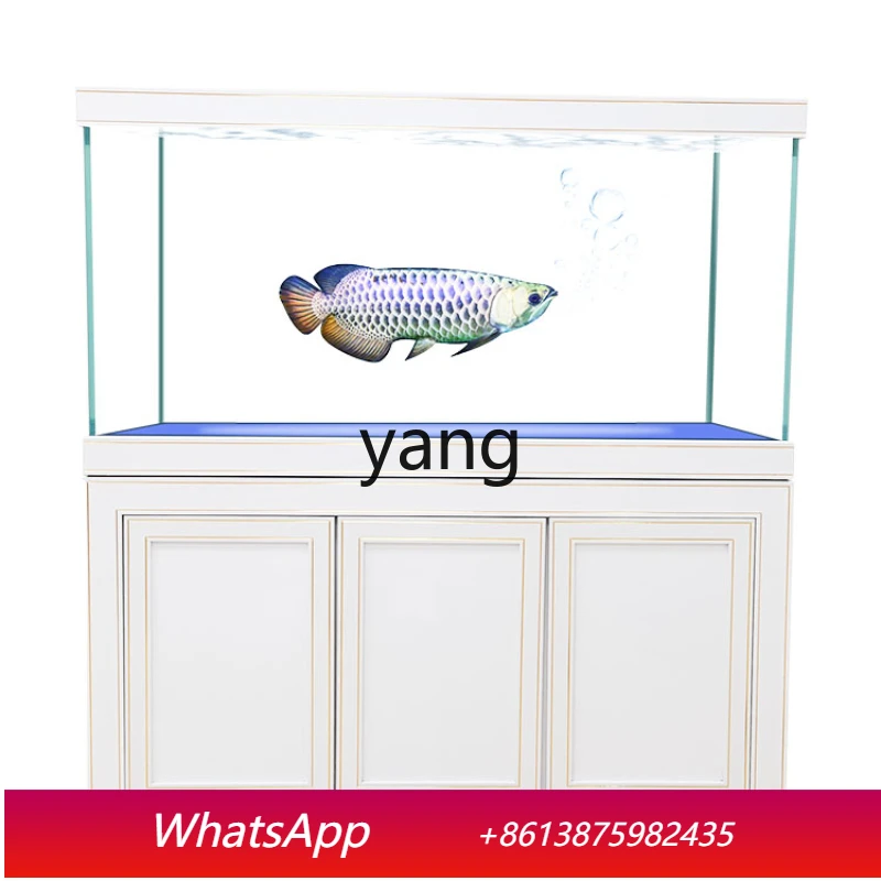 LH Super White Glass Medium and Large High-End Dragon Fish Tank Bottom Filter Ecological Aquarium Living Room Professional Grade
