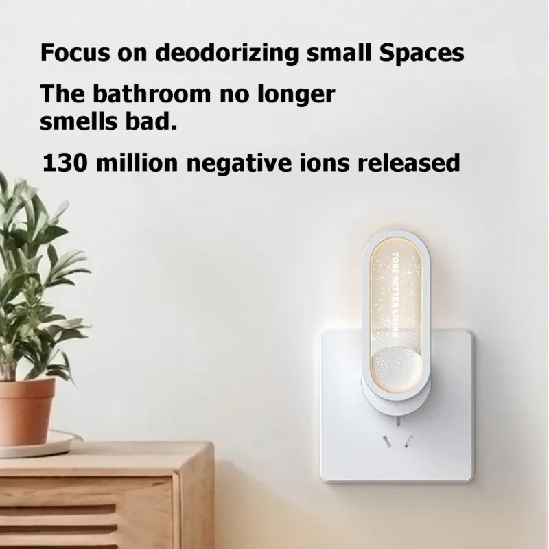 【ORNAMENT】EU Plug Compact Ionic Air Purifier-Starry Sky Lamp Included-Odor& Formaldehyde Removal For Small Space Rooms