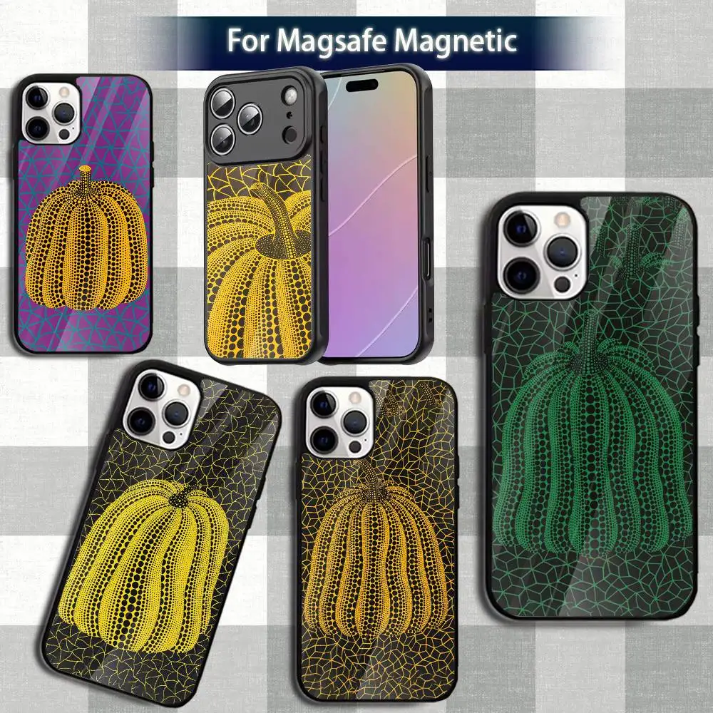 

Y-Yayoi Kusama Pumpkin-es Phone Case For iPhone 13,12,15,17,11,16,14,Pro,Max,Plus,Mini,Magsafe,Magnetic Wireless Charging Case