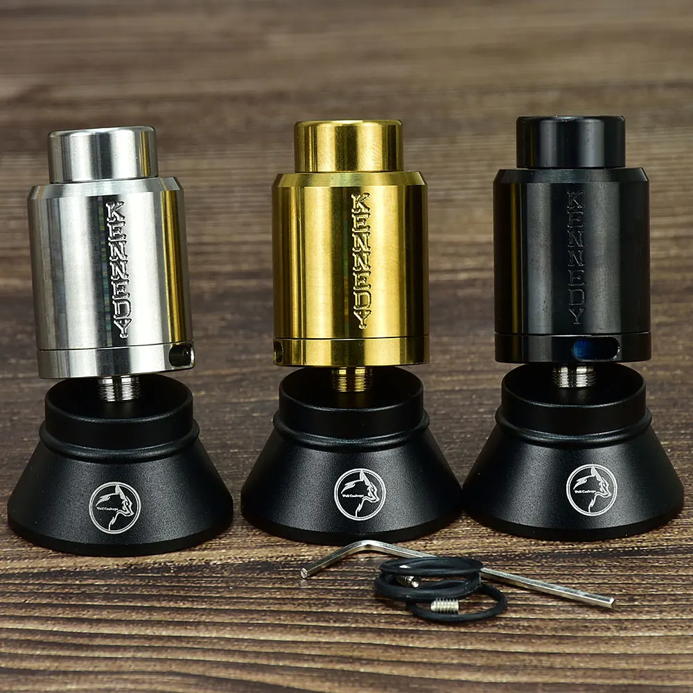 KENNEDY RDA vape 24mm 304ss Single/Dual Coils Rebuilding 510 thread Electronic Cigarette Atomizer vape rda vs reload x rda