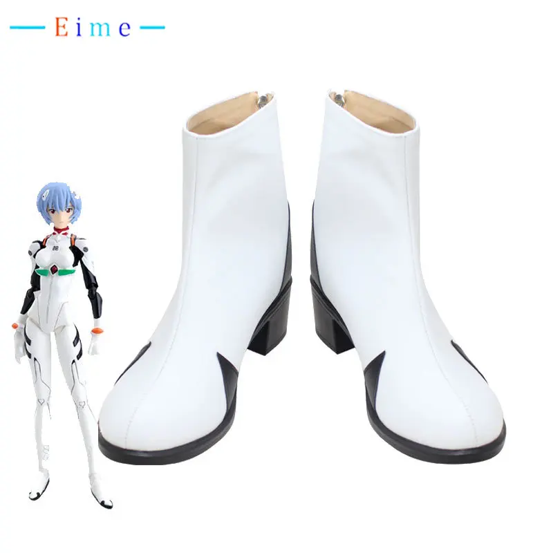 Ayanami Rei Cosplay Shoes EVA Cosplay Boots PU Leather Shoes Halloween Carnival Prop Custom Made