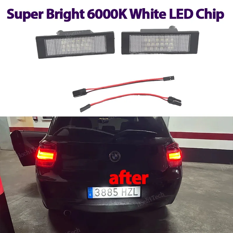

Светодиодная лампа номерного знака без ошибок для BMW E81 E87 F21 E63 E64 F06 F12 F13 M6 Z4 E85 E86 E89 Mini Cooper Clubman