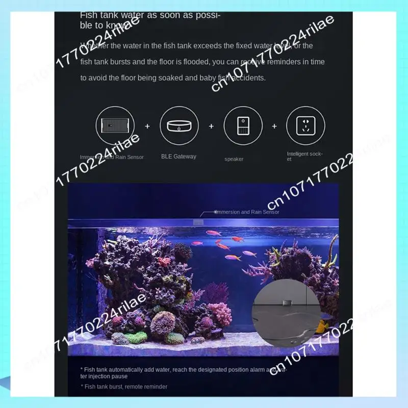 A17Z Water Leak Sensor Flood And Rain Detector IPX7 Waterproof 3 Sensitivity Settings For Home Security Works