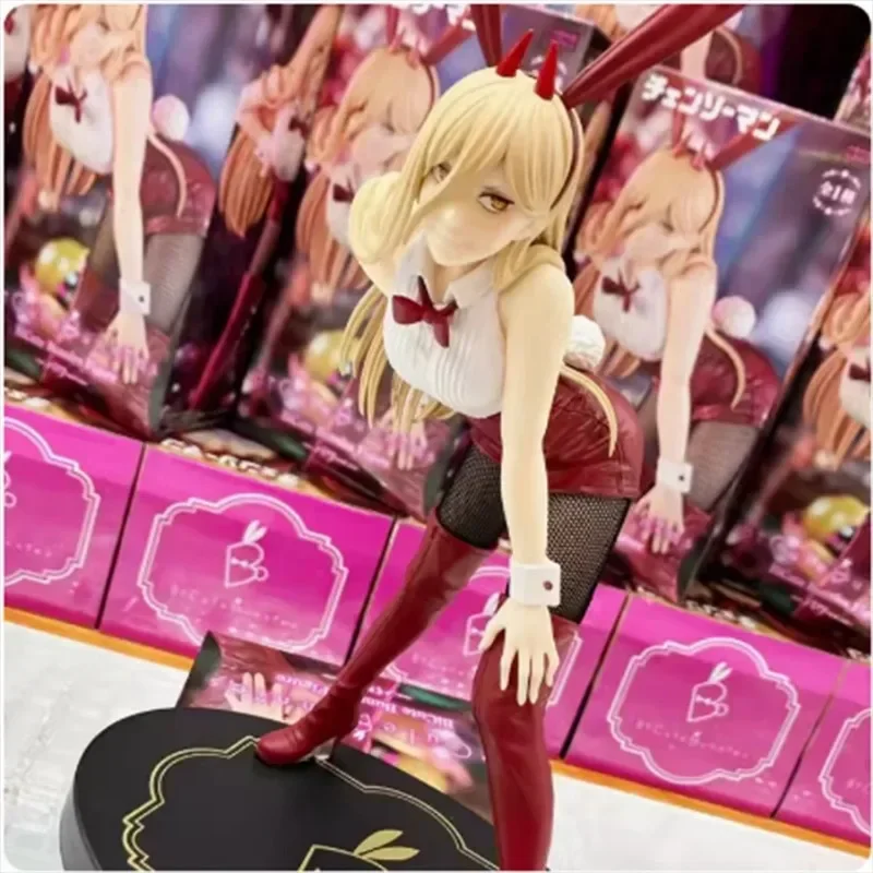 W magazynie FuRyu Original Bicute Bunnies Chainsaw Man Power Rabbit Girl Figurka akcji Anime Model Kolekcjonerskie zabawki dla chłopców 25Cm