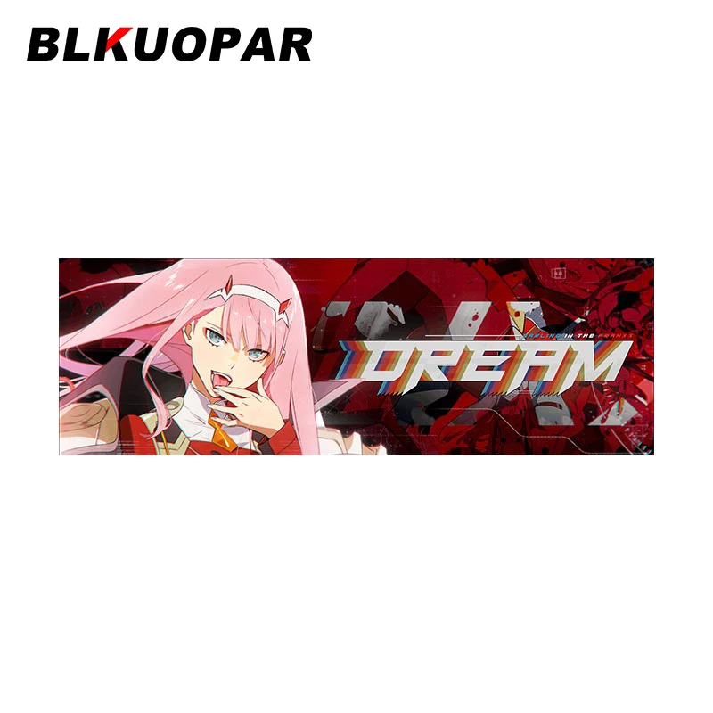 BLKUOPAR 13cm Anime Slap Zero Two Car Stickers Sexy Creative Surfboard Trunk Laptop Bumper Accessories
