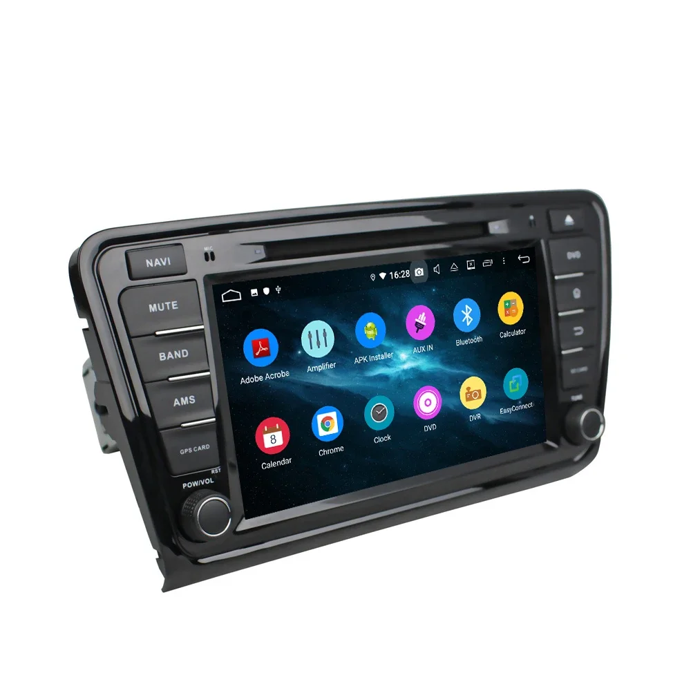 Klyde Factory Price 1 Din Android Auto 9 Car Gps Navigation With RDS Radio DVD Player for OCTAVIA 2014 to 2016