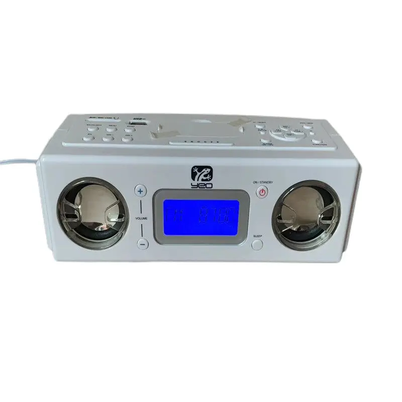 controle-de-l'horloge-mp3-stereo-haut-parleur-de-chevet-radio-reveil