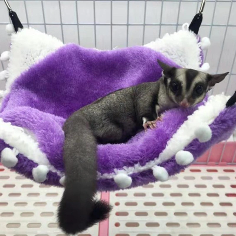 Sleeping Bag Nest LargeHanging Hous Sugar Glider Hamster Double-deck Hammock Small Pet Hanging Squirrel Sleeping Bag