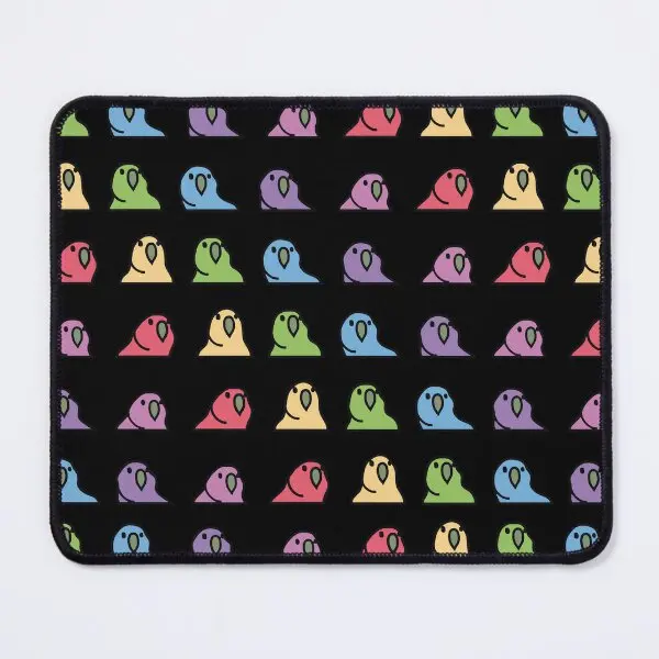 Черный коврик для мыши Partyparrot с рисунком плитки, игровой коврик для игрового аниме, компьютерный коврик для мыши, компьютерный ковер, Мужская настольная клавиатура с принтом