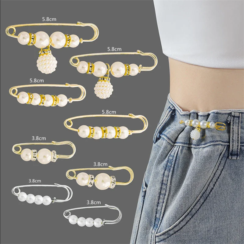 Multipurpose Brooch Pin Waist Reduction Tighten Waistband Skirt Adjustment Buckle Anti Empty Brooch Buckle For Women Charm Pin