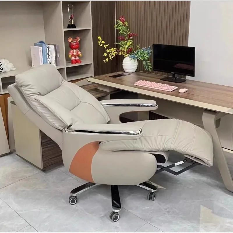 Executive High Back Electric Reclining Office Chair Ergonomic Computer Desk Chairs with Footrest Wheels with High Quality