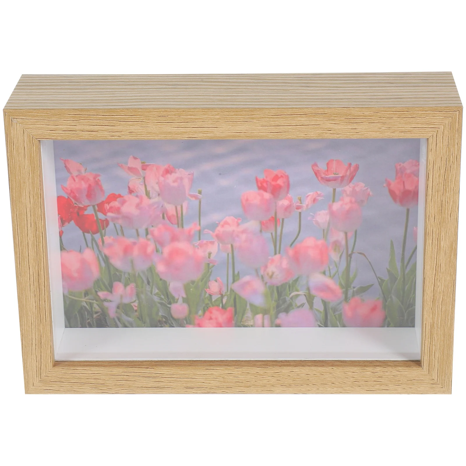 إطار صور توليب ضوء الليل Led سطح المكتب الديكور لغرفة النوم طاولة مكتبية ديكور إطار الصورة الحديثة مقهى المنزل #2