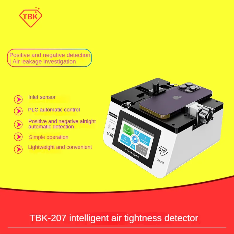 

TBK-207 Intelligent Air Tightness Detector PLC Automatic Control for Cell Phone Sealing Detection Vacuum Mode Pressure Test Tool