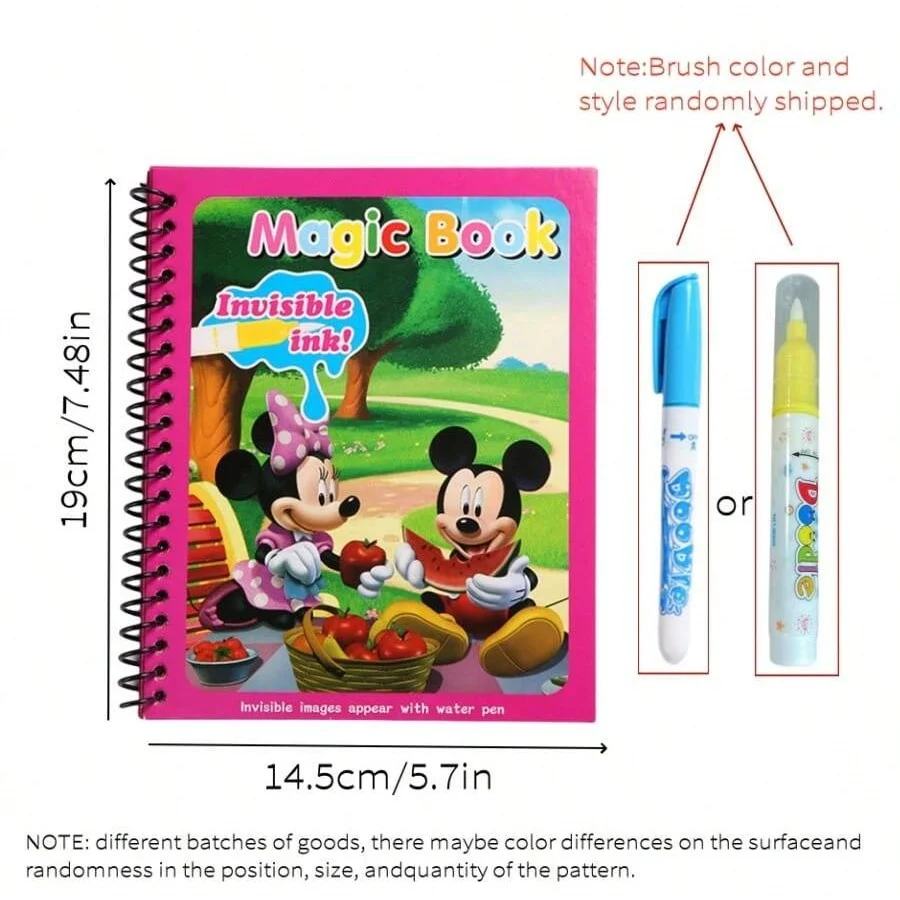 1pc pintura de água congelada desenho graffiti neve branca sofia princesa anime figura aquarela livro mágico para presente festa aniversário