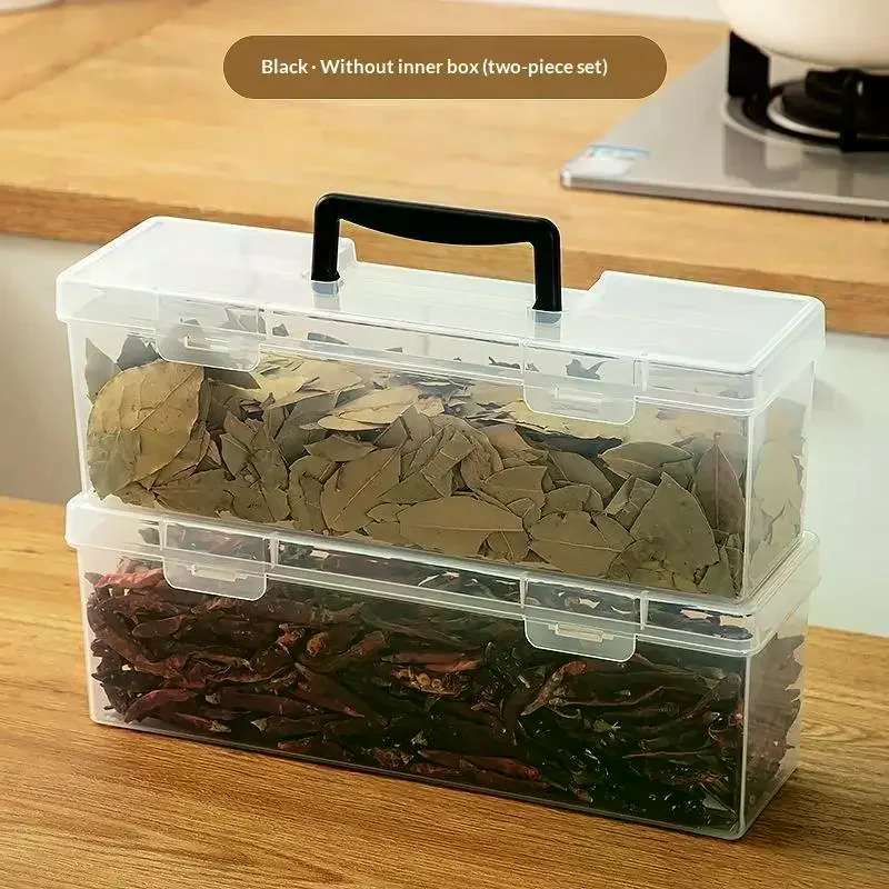 Handheld Toolbox Portable Large Capacity Thickened Plastic Hardware Tool Storage Box With Handle Tool Organizer Box Transparent
