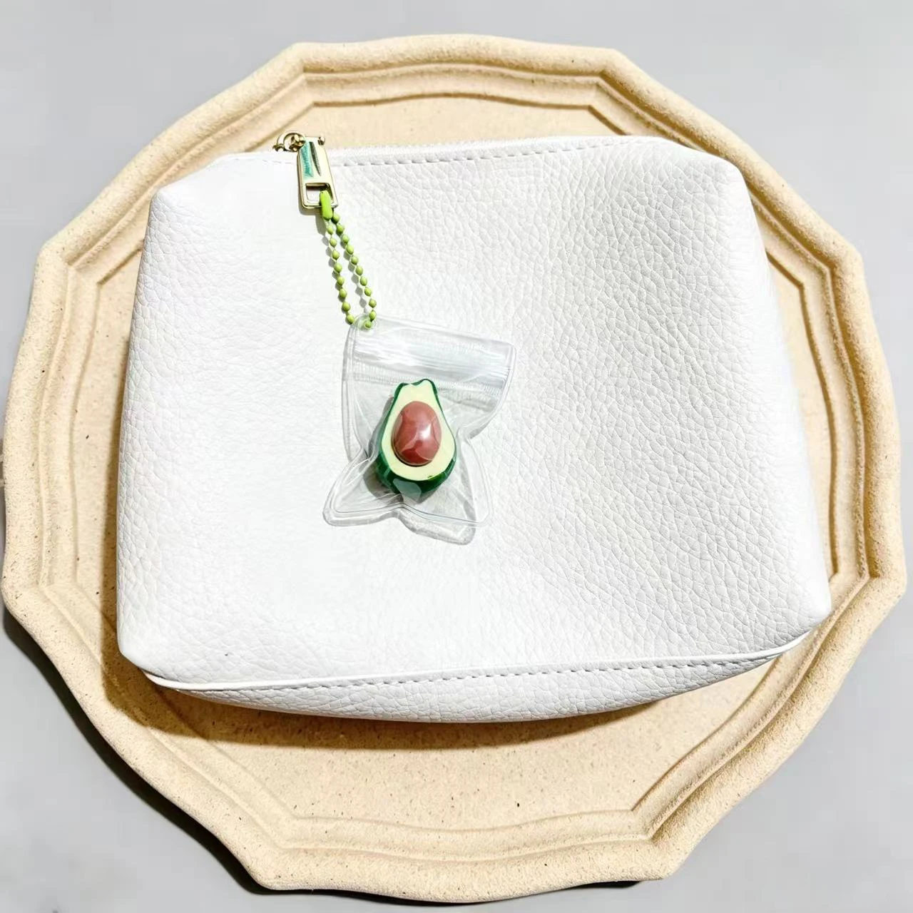 3PCS Resin Fruit Keychain Set - Durian And Avocado Unique DIY Hair Clip Decorative Accessories  Christmas Gifts