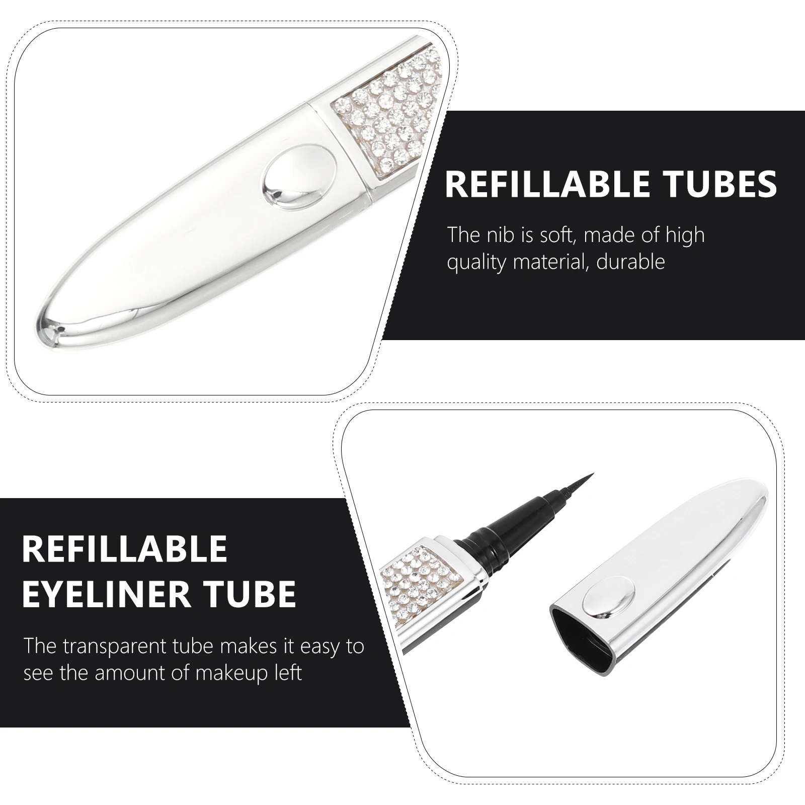 Diamant-Eyeliner, selbstklebend, nicht magnetisch, flüssiges Make-up-Zubehör, Bleistift, langlebig, wasserdicht, falsche Wimpern, einfach anzuwenden