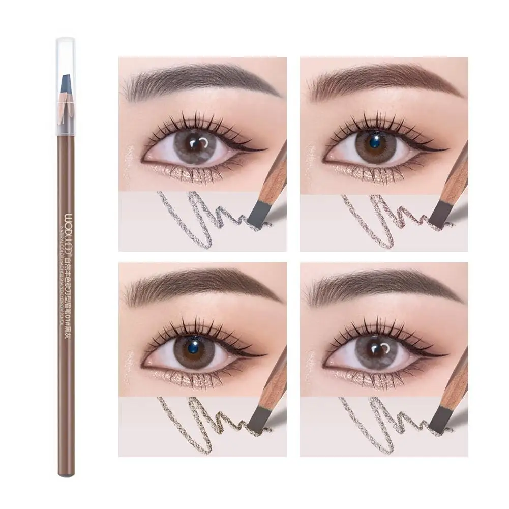 Waterdichte en zweetbestendige wenkbrauwpen Natuurlijk blijvend niet-klonterend wenkbrauwpotlood Zwart Bruin Grijs Brow Make-up Cosmetisch hulpmiddel
