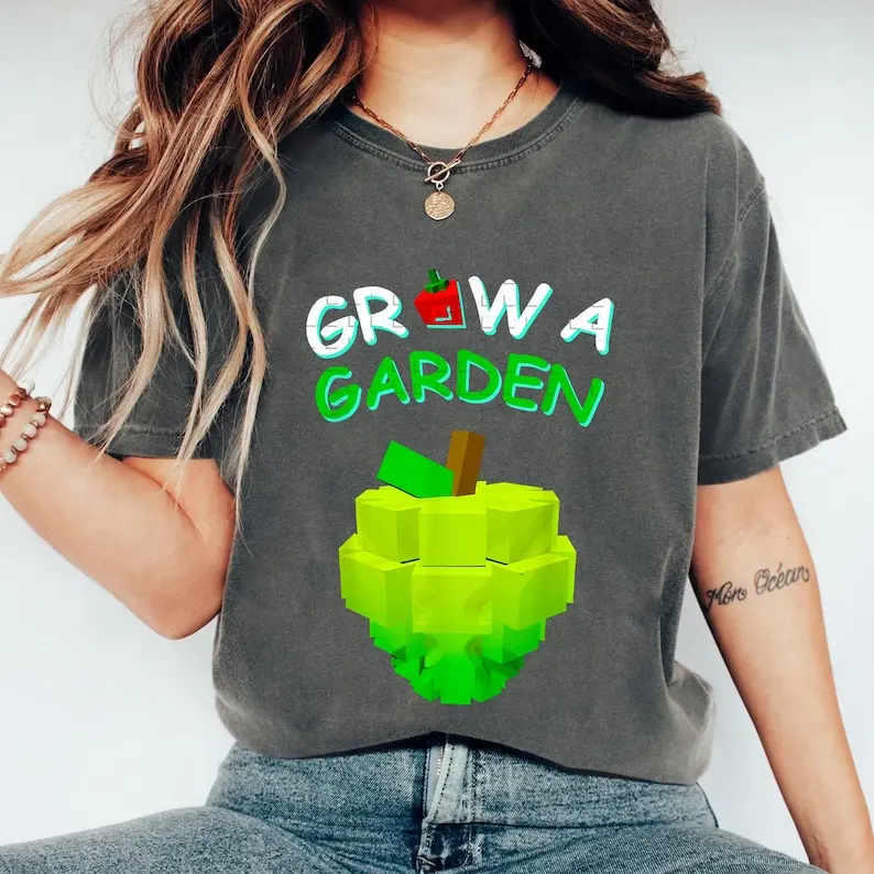 

Funny Gamer TShirt Grow A Garden Fruit Gift for Gaming Enthusiasts Funny Shirt Offensive Cotton Short Sleeve Tee Top Farm Game