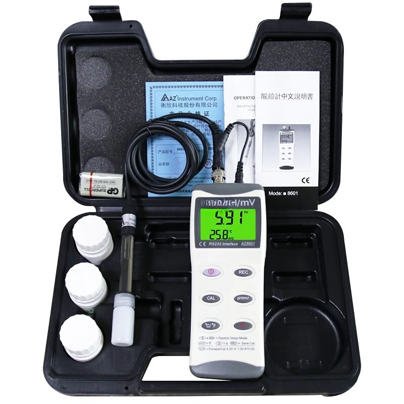AZ8601 High Precision Aquaculture PH Test Pen pH Meter Instrument 86P3 Electrode