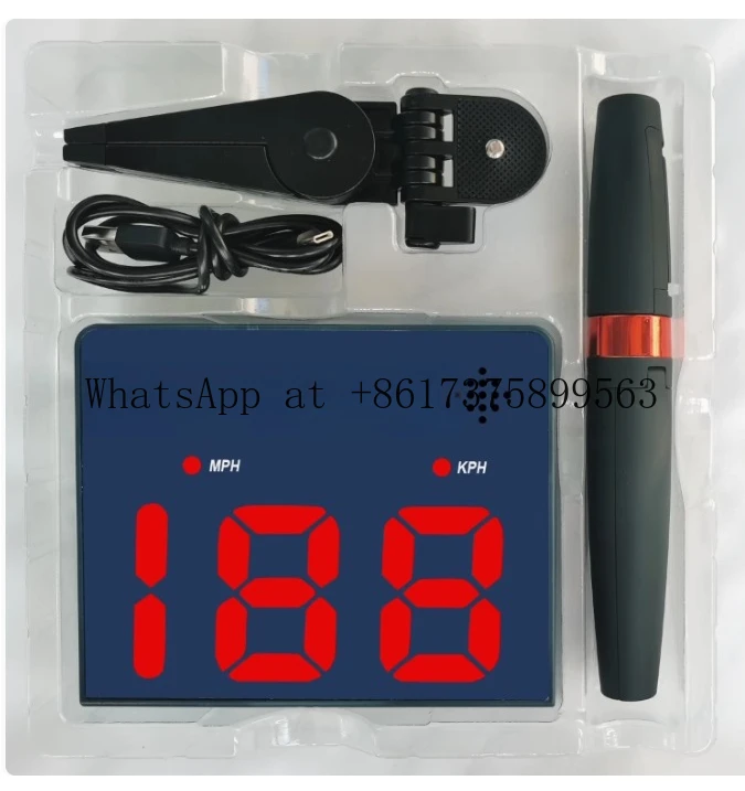 Ice Hockey Speed Radar with LCD Display Speed Measurement Detector for Ice Hockey Baseball Pitching Golf Training Lab Use