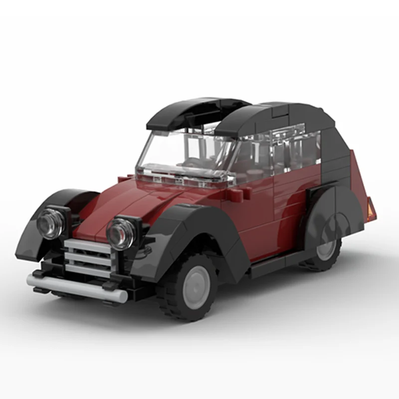 

City Car Model MOC Building Bricks 2CV Classic Vintage Car Modular Technology Children Holiday Gifts Assemble Toys Suit