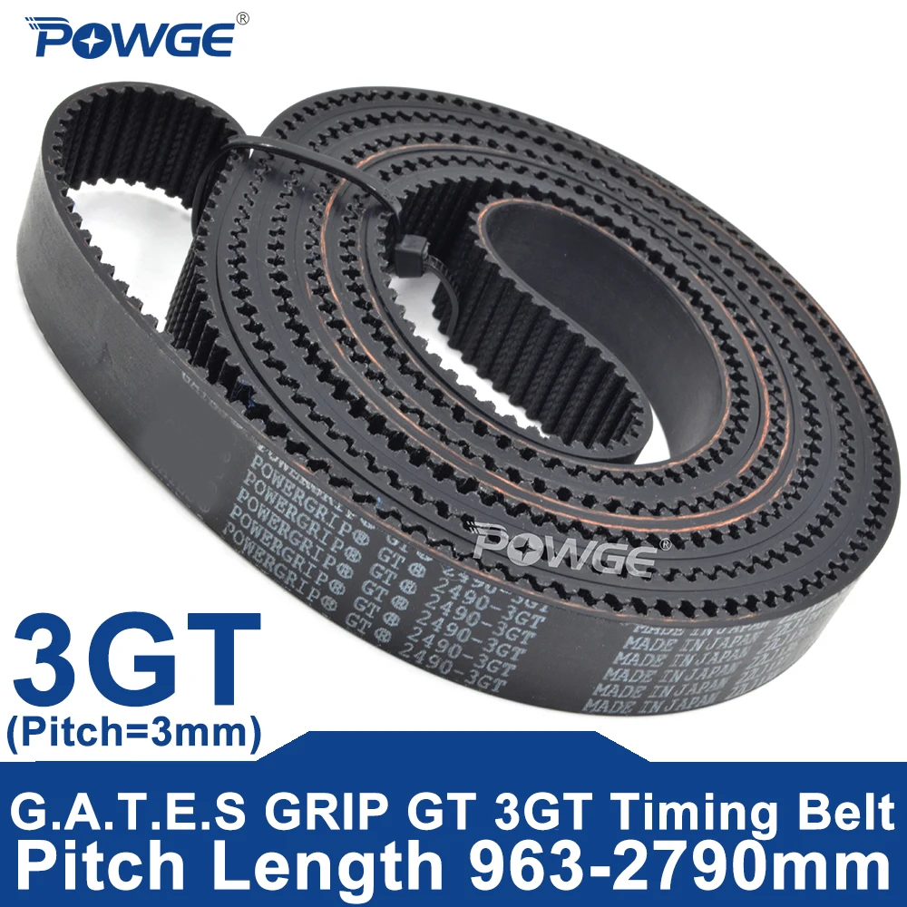 

POWGE 3GT Timing belt Lp=963-2790mm 966 972 981 993 996 1005 1008 1014 1050 1059 1059 1068 1071 1086 1098 1113 1137 1170 1188
