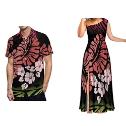 Pacific Islands Women's Custom Polynesian Print Summer Festival Dress Sleeveless Elegant One-Shoulder Dress