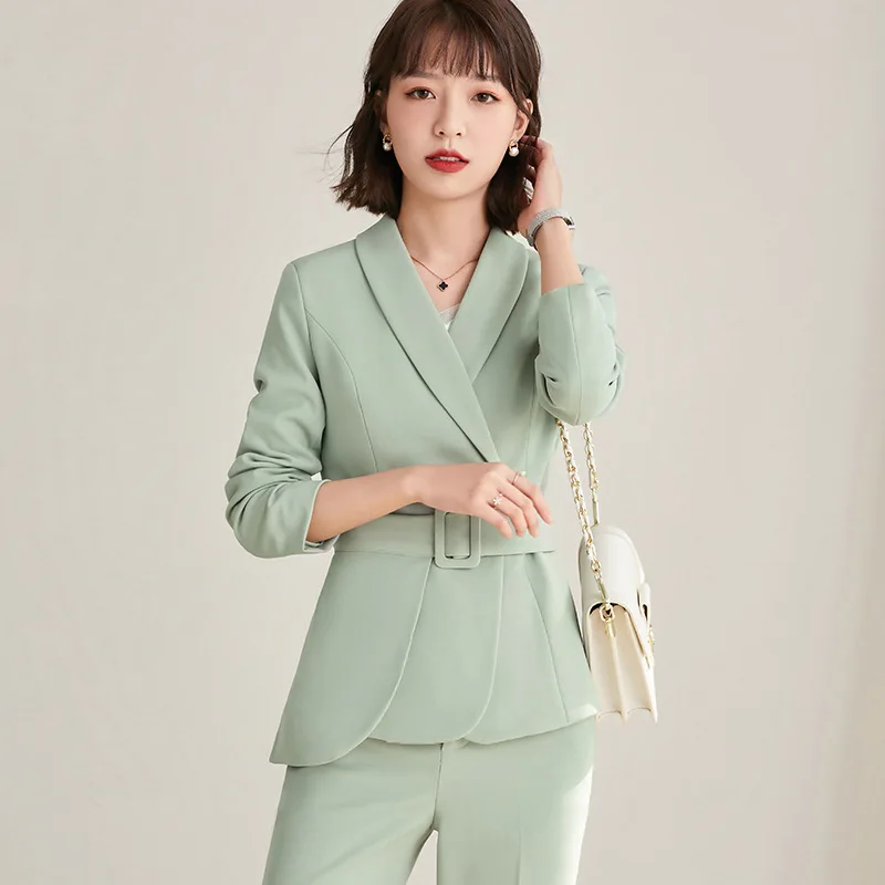 Imagem -06 - Primavera Verão Mais Recente Chegada para Mulheres Ternos de Negócios com Calças e Jaquetas Cabolsa Profissional Blazer Pantsuit Escritório Trabalho Wear 2023