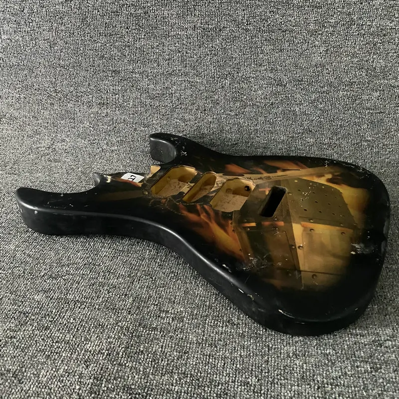 DB227 Transfer Printting Electric Guitar Body HSH Pickups Solid Wood  DIY Guitar PARTS with Damages Replace